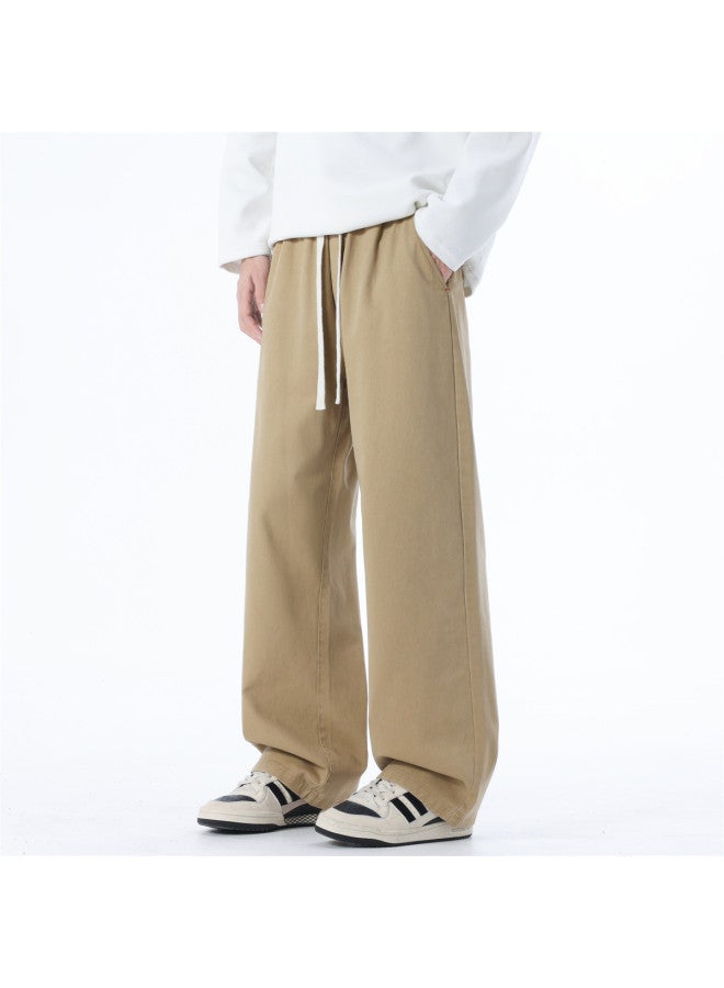 Paul Frank Men's Casual Pants Autumn Winter Loose Versatile Comfortable Wide Leg Straight Leg Long Pants Men's Trousers - Image 4